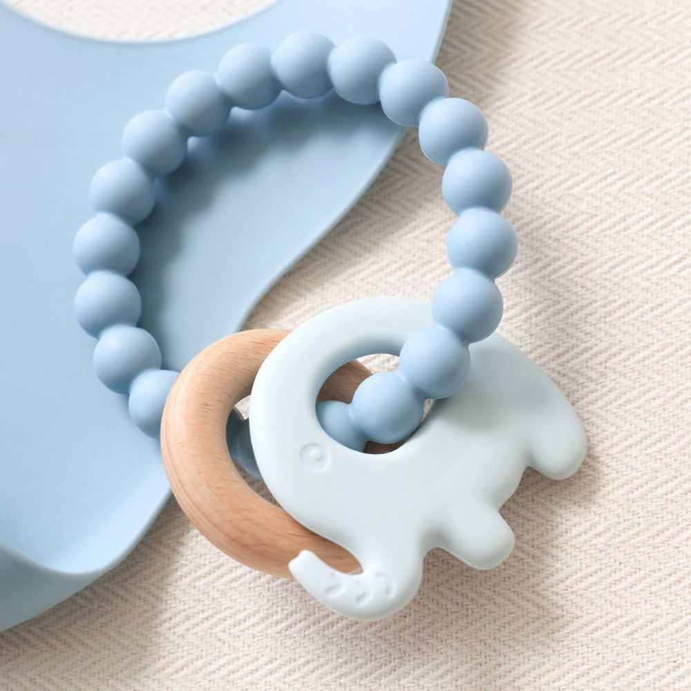 Splosh Silicone Baby Teether Elephant Blue - Funky Gifts NZ