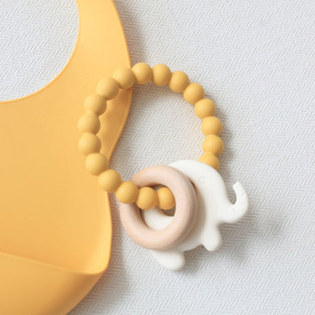 Splosh Silicone Baby Teether Elephant Mustard - Funky Gifts NZ