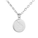 Little Taonga Round Fern Necklace - Funky Gifts NZ