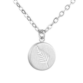 Little Taonga Round Fern Necklace - Funky Gifts NZ
