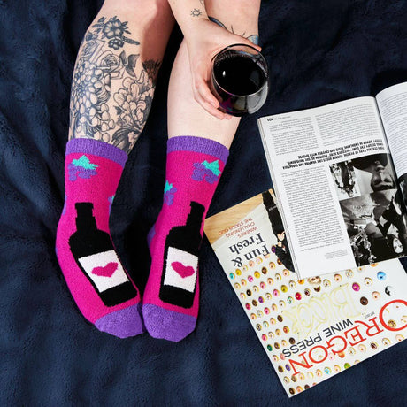 Sock It To Me - Slipper Socks - You Are Really Grape - Funky Gifts NZ