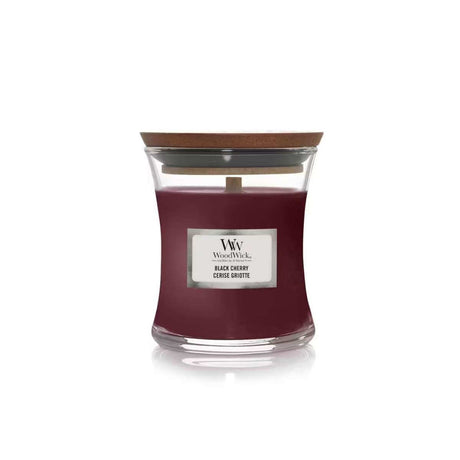 Small WoodWick Scented Soy Candle - Black Cherry - Funky Gifts NZ