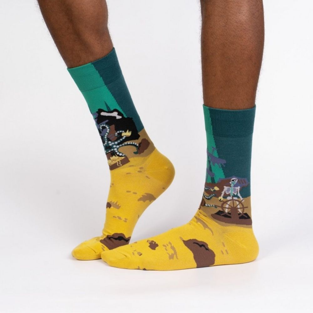 Sock It To Me - Men's Crew Socks - Skeleton Crew (Glow-in-the-Dark) - Funky Gifts NZ