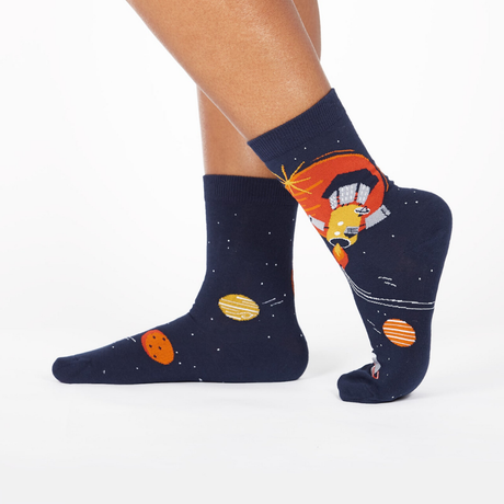 Sock It To Me - Women's Crew Socks - Fly Me To The Sun - Funky Gifts NZ