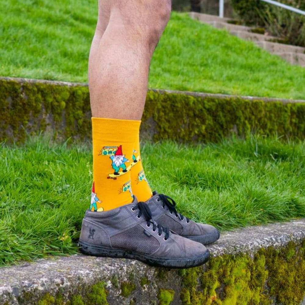 Sock It To Me - Men's Crew Socks - Gnarly Gnome - Funky Gifts NZ