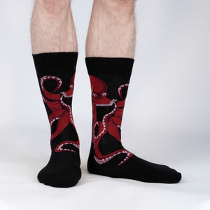 Sock It To Me Socks - Men's Crew - Octive Reader Black - Funky Gifts NZ