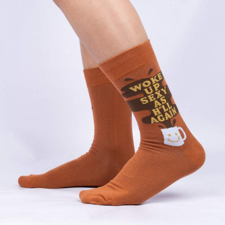 Sock It To Me - Men's Crew - Woke Up Sexy As Hell - Funky Gifts NZ