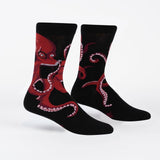 Sock It To Me Socks - Men's Crew - Octive Reader Black - Funky Gifts NZ