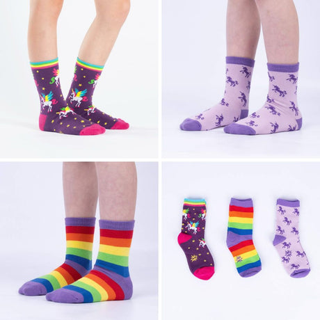 Sock It To Me Kids Crew 3pk Wingin It - Funky Gifts NZ