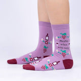 Sock It To Me Socks - Women's Crew - Maybe Wine Will Help - Funky Gifts NZ