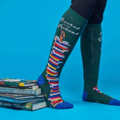 ﻿Sock It To Me - Knee High Socks - Booked For The Weekend - Funky Gifts NZ