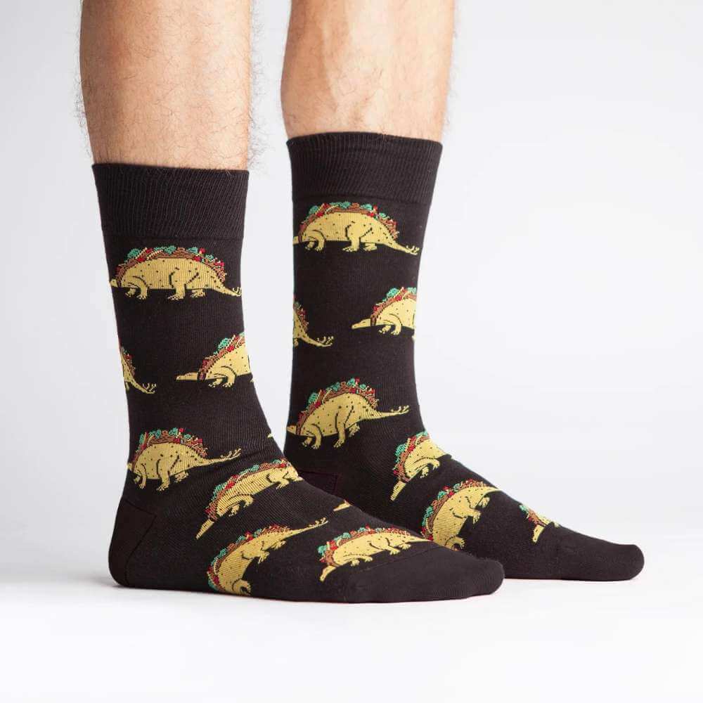 Sock It To Me - Men's Crew Socks - Tacosaurus - Funky Gifts NZ