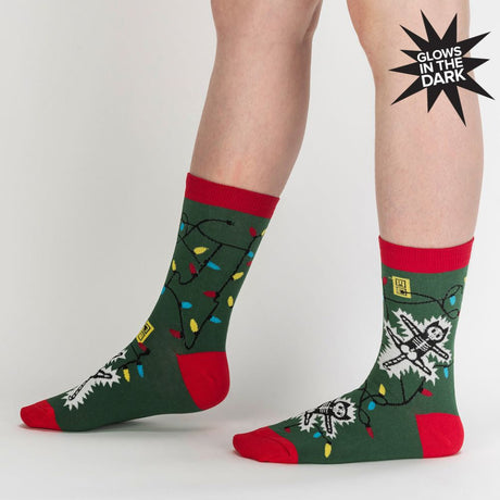 Sock It To Me - Women's Crew Socks - Eating Lights This Holiday - Funky Gifts NZ