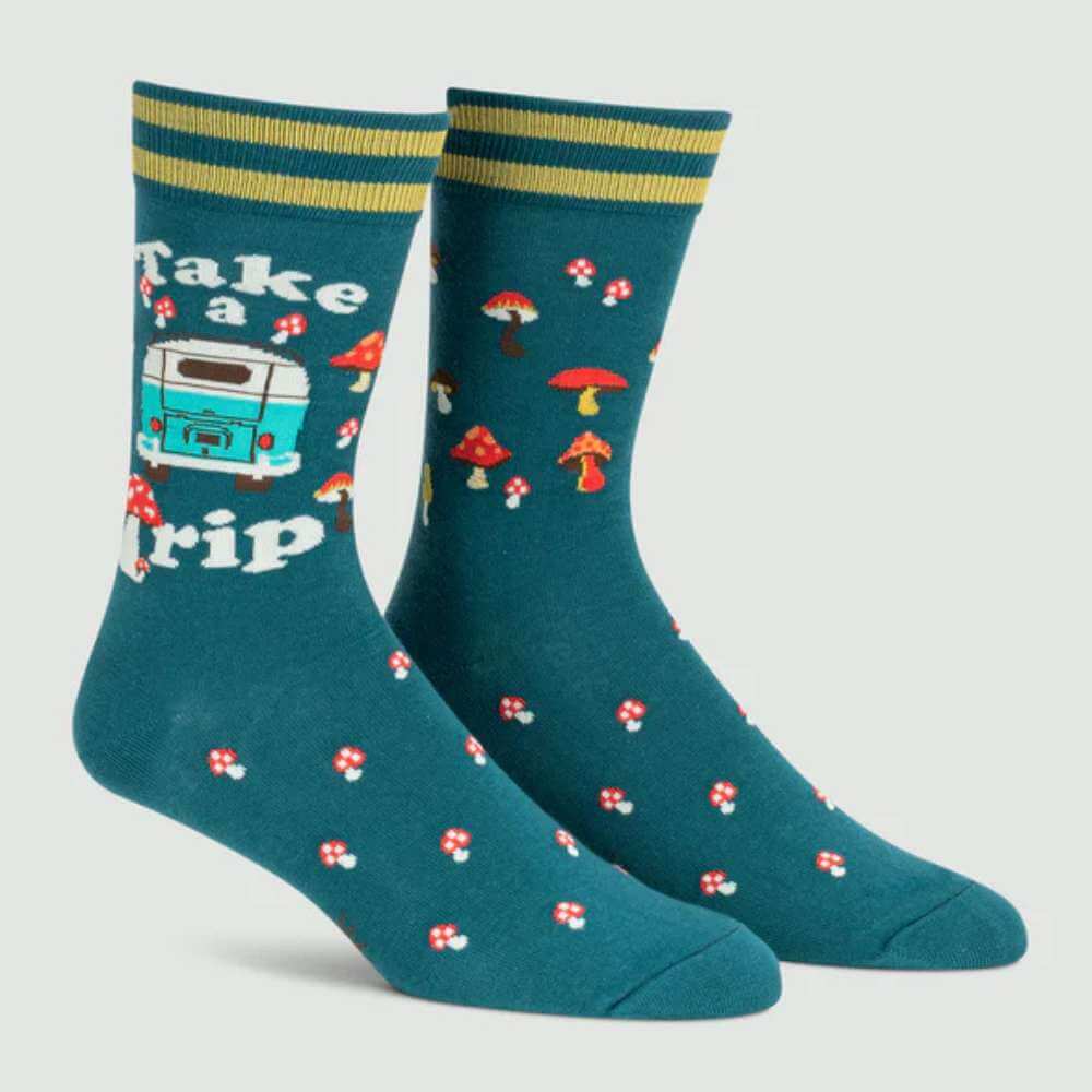 Sock It To Me Socks - Men's Crew - Take A Trip - Funky Gifts NZ