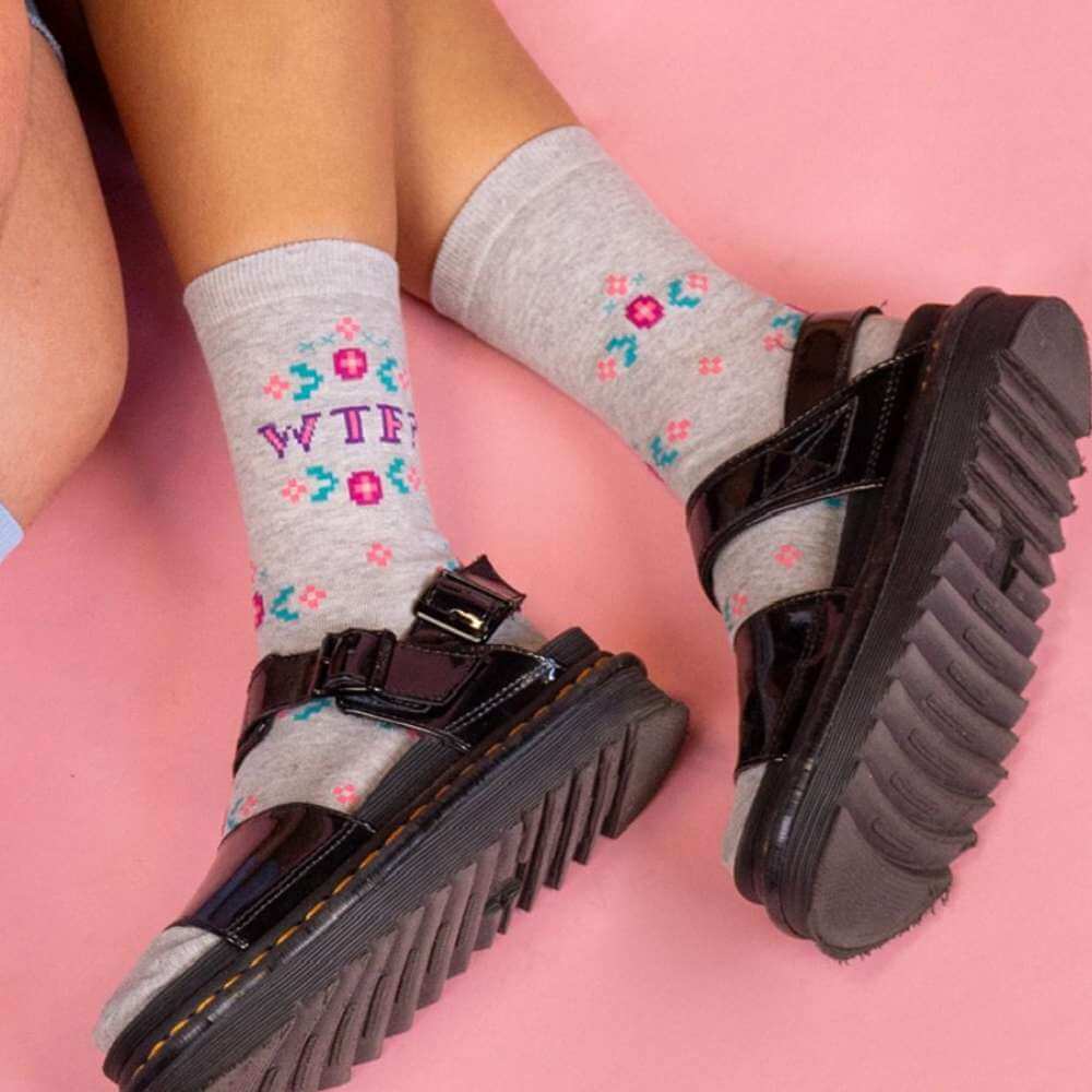 Sock It To Me Socks - Women's Crew - WTF - Funky Gifts NZ