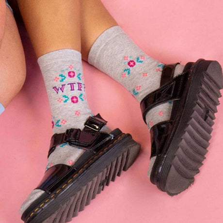 Sock It To Me Socks - Women's Crew - WTF - Funky Gifts NZ