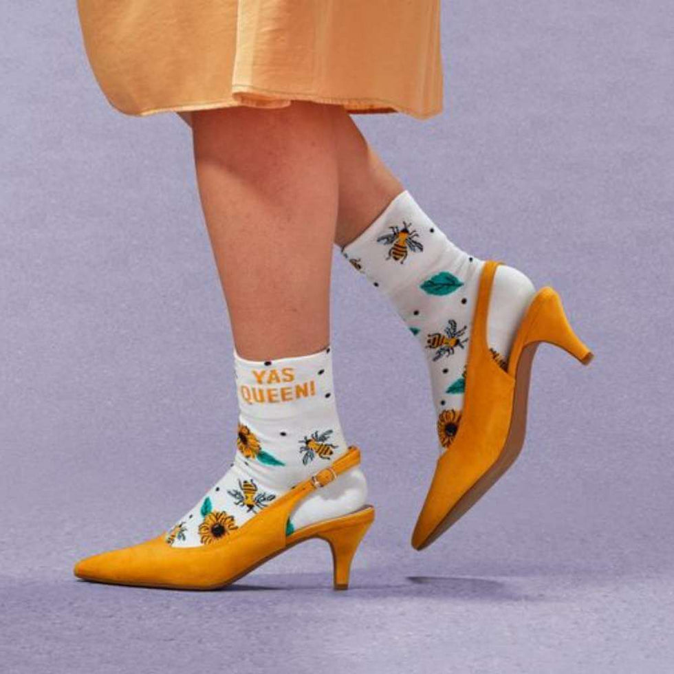 Sock It To Me Socks - Women's Turn Cuff - Yas Queen - Funky Gifts NZ