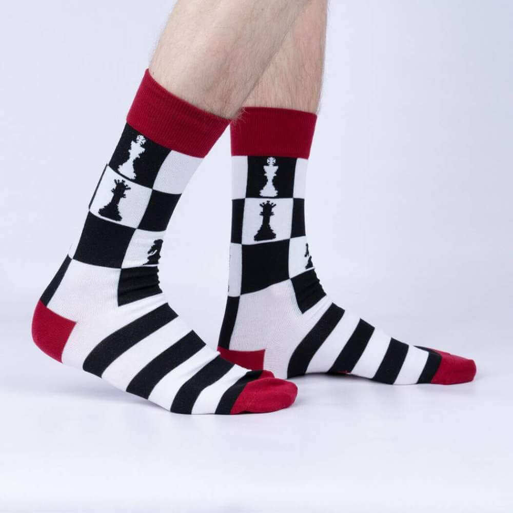 Sock It To Me Socks - Men's Crew - Check Yeah - Funky Gifts NZ