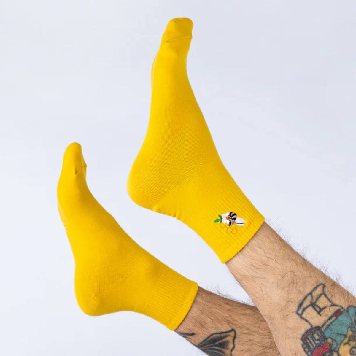Sock It To Me Socks - Unisex Quarter Sock - Bee Mine - Funky Gifts NZ