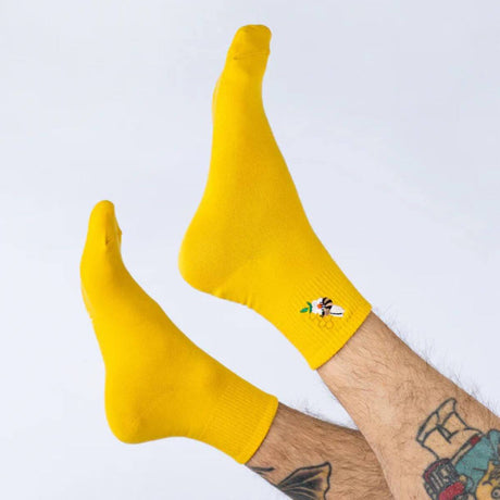 Sock It To Me Socks - Unisex Quarter Sock - Bee Mine - Funky Gifts NZ