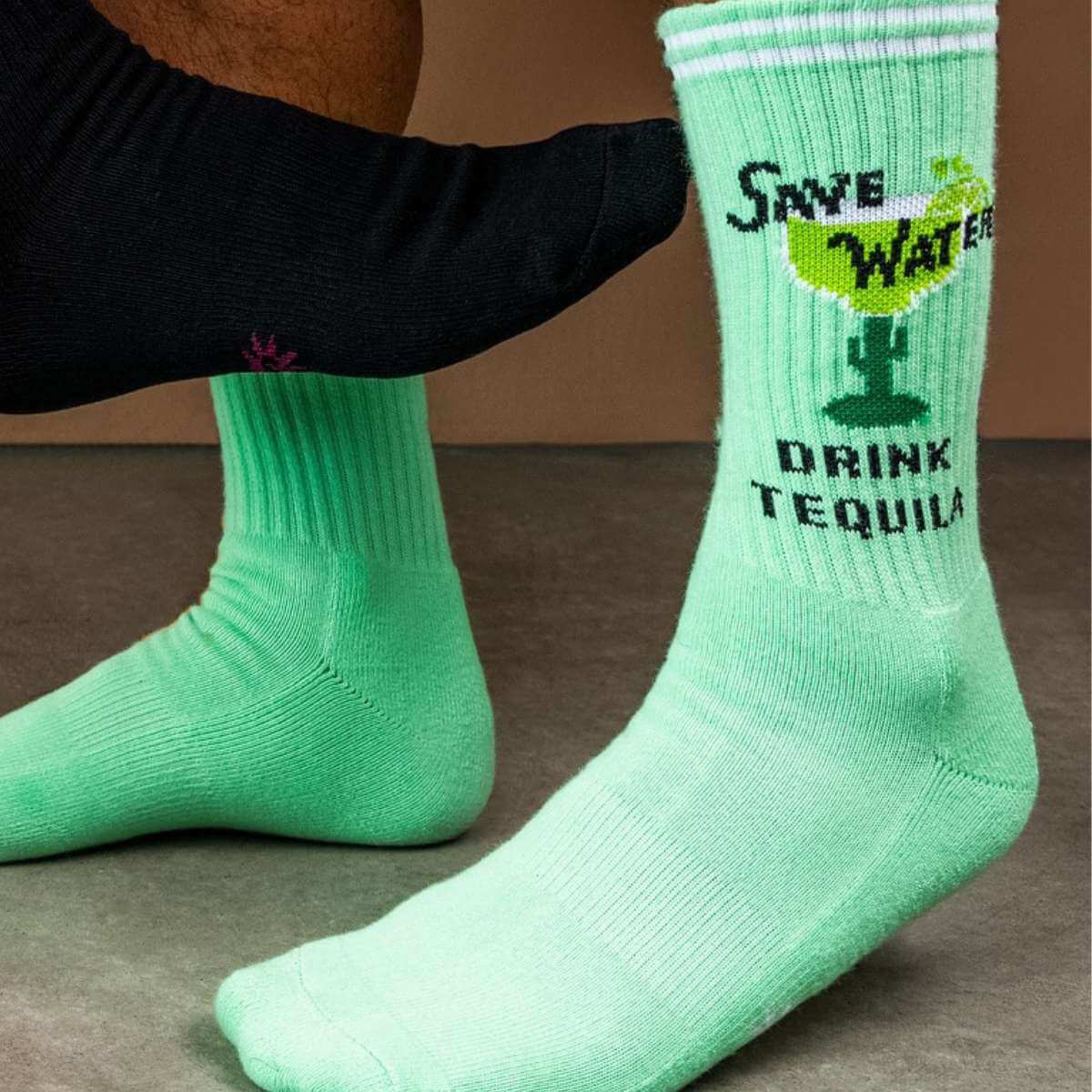 Sock It To Me Socks - Men's Crew - Save Water - Funky Gifts NZ