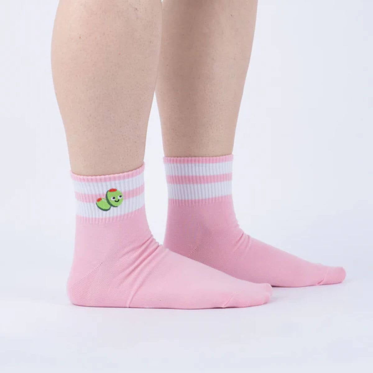 Sock It To Me Socks - Unisex Quarter Sock - Olive You! - Funky Gifts NZ