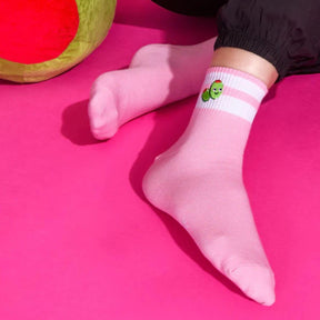 Sock It To Me Socks - Unisex Quarter Sock - Olive You! - Funky Gifts NZ
