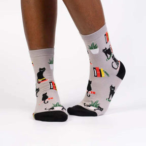 Sock It To Me Socks - Women's Crew - Booked for Meow - Funky Gifts NZ