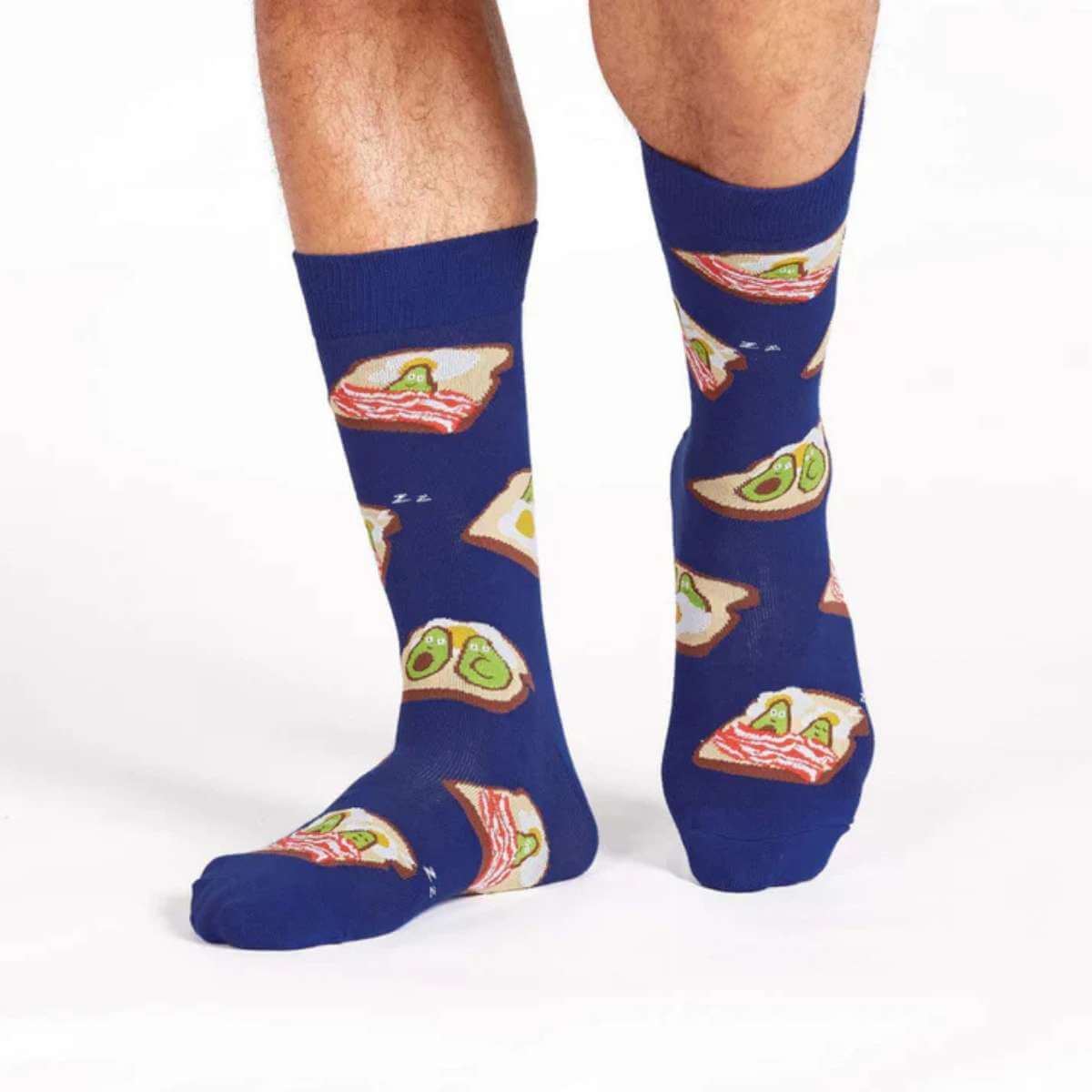 Sock It To Me Socks - Men's Crew - Breakfast in Bed - Funky Gifts NZ