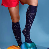 Sock It To Me Socks - Women's Knee High - Constellation - Funky Gifts NZ
