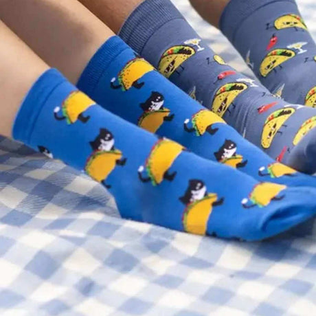 Sock It To Me Socks - Women's Crew - Let's Taco 'bout Cats - Funky Gifts NZ