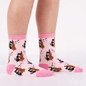 Sock It To Me Socks - Women's Crew - Mewsic to My Ears - Funky Gifts NZ