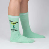 Sock It To Me Socks - Men's Crew - Save Water - Funky Gifts NZ