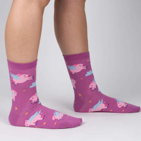 Sock It To Me Socks - Women's Crew - When Pigs Fly - Funky Gifts NZ