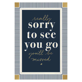 Large Greeting Card - Sorry To See You Go - Funky Gifts NZ