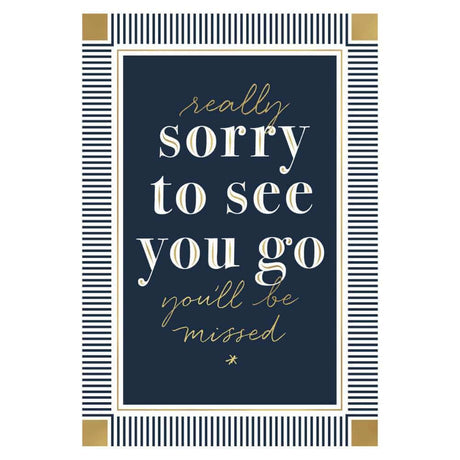 Large Greeting Card - Sorry To See You Go - Funky Gifts NZ