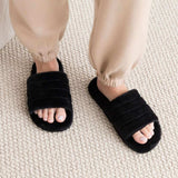 SnuggUps Women's Open Toe Black - Funky Gifts NZ