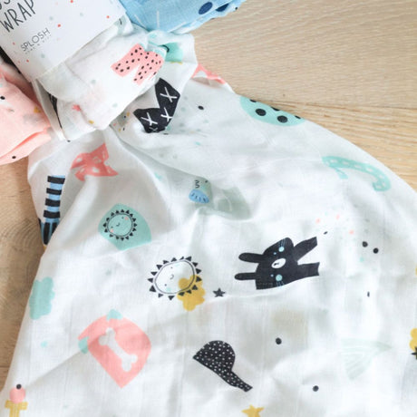 Splosh ABC Muslin Wrap - Funky Gifts NZ