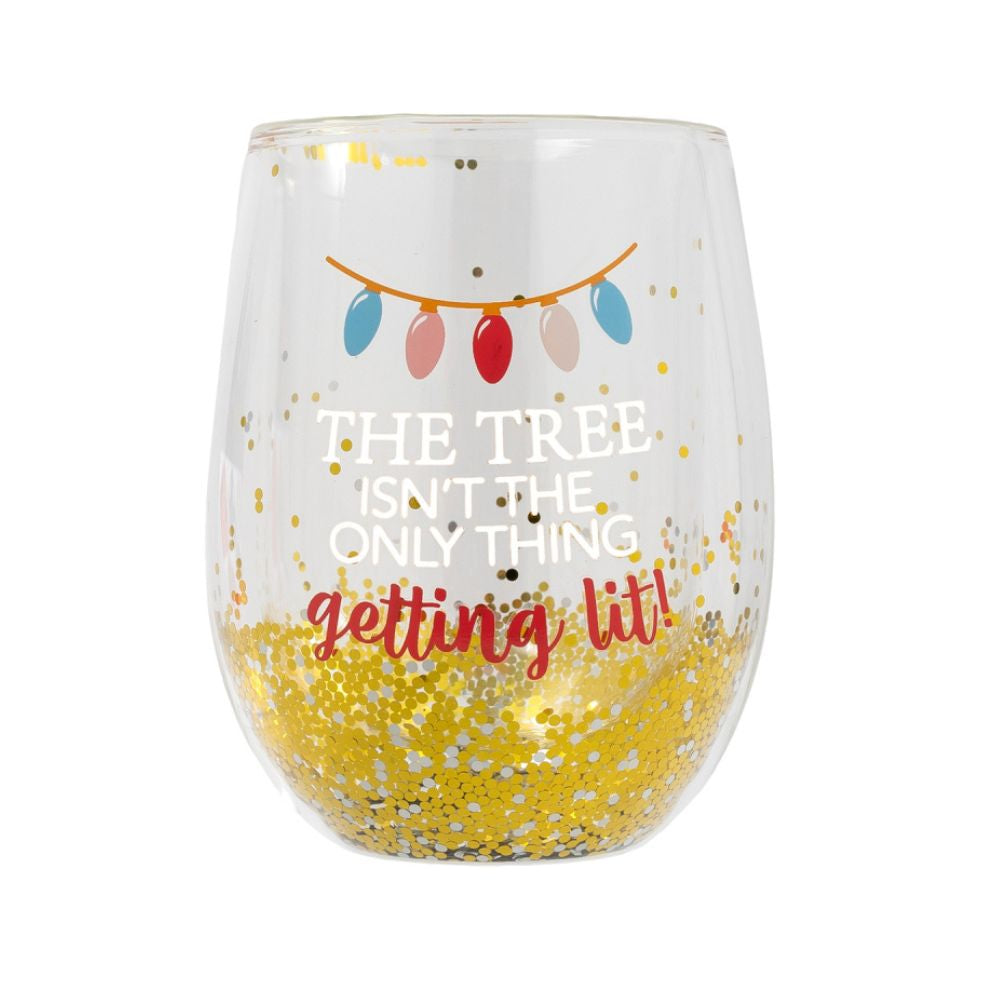 Splosh Christmas Stemless Glass - Getting Lit - Funky Gifts NZ
