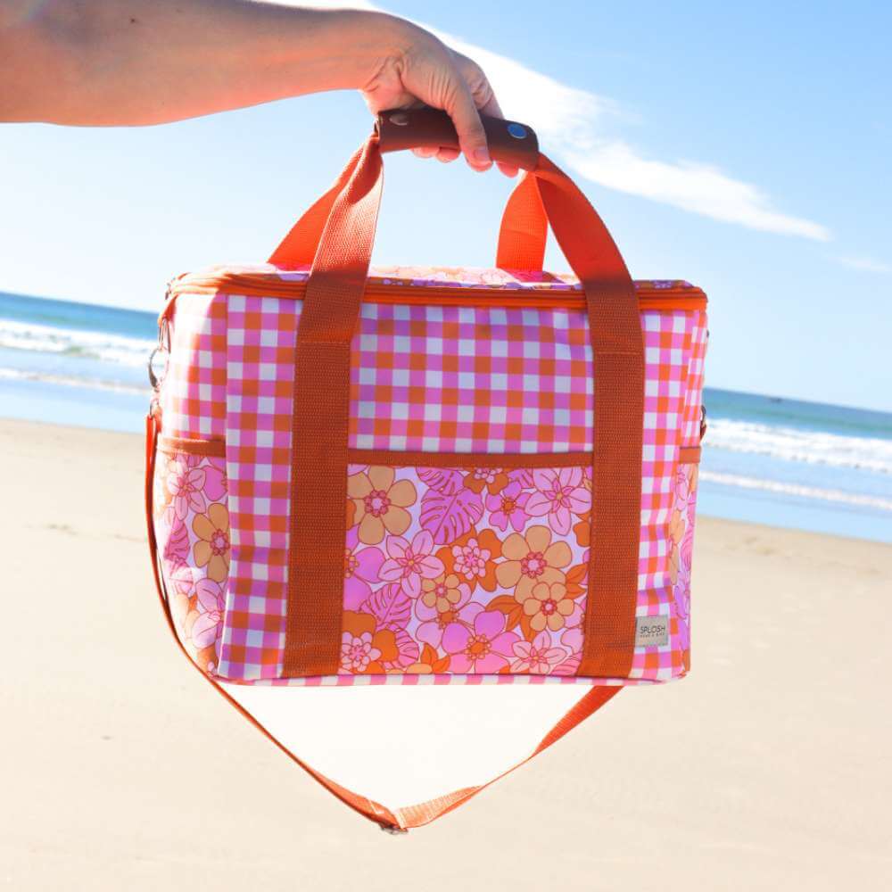 Floral Picnic Cooler - Pink Retro - Funky Gifts NZ