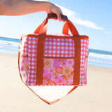 Floral Picnic Cooler - Pink Retro - Funky Gifts NZ