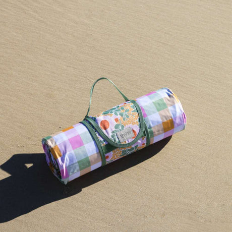Floral Picnic Rug - Green Spring - Funky Gifts NZ