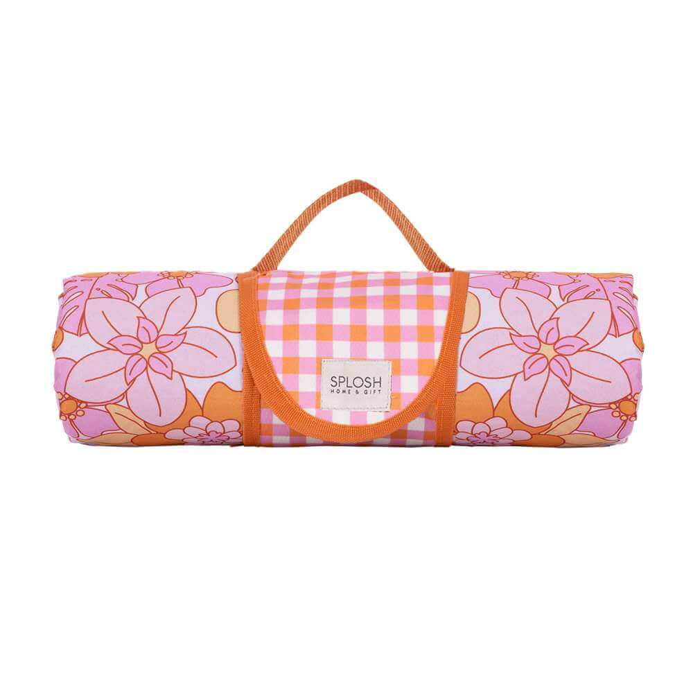 Floral Picnic Rug - Pink Retro - Funky Gifts NZ