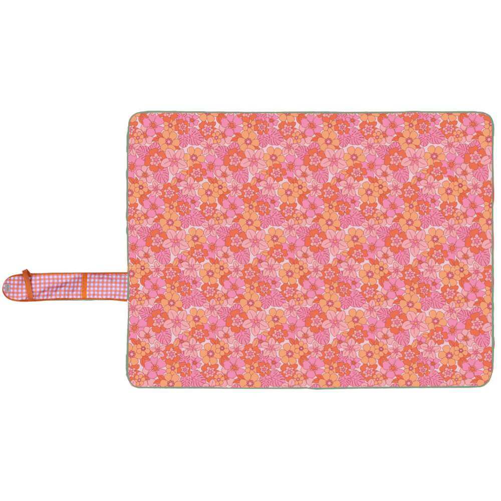 Floral Picnic Rug - Pink Retro - Funky Gifts NZ