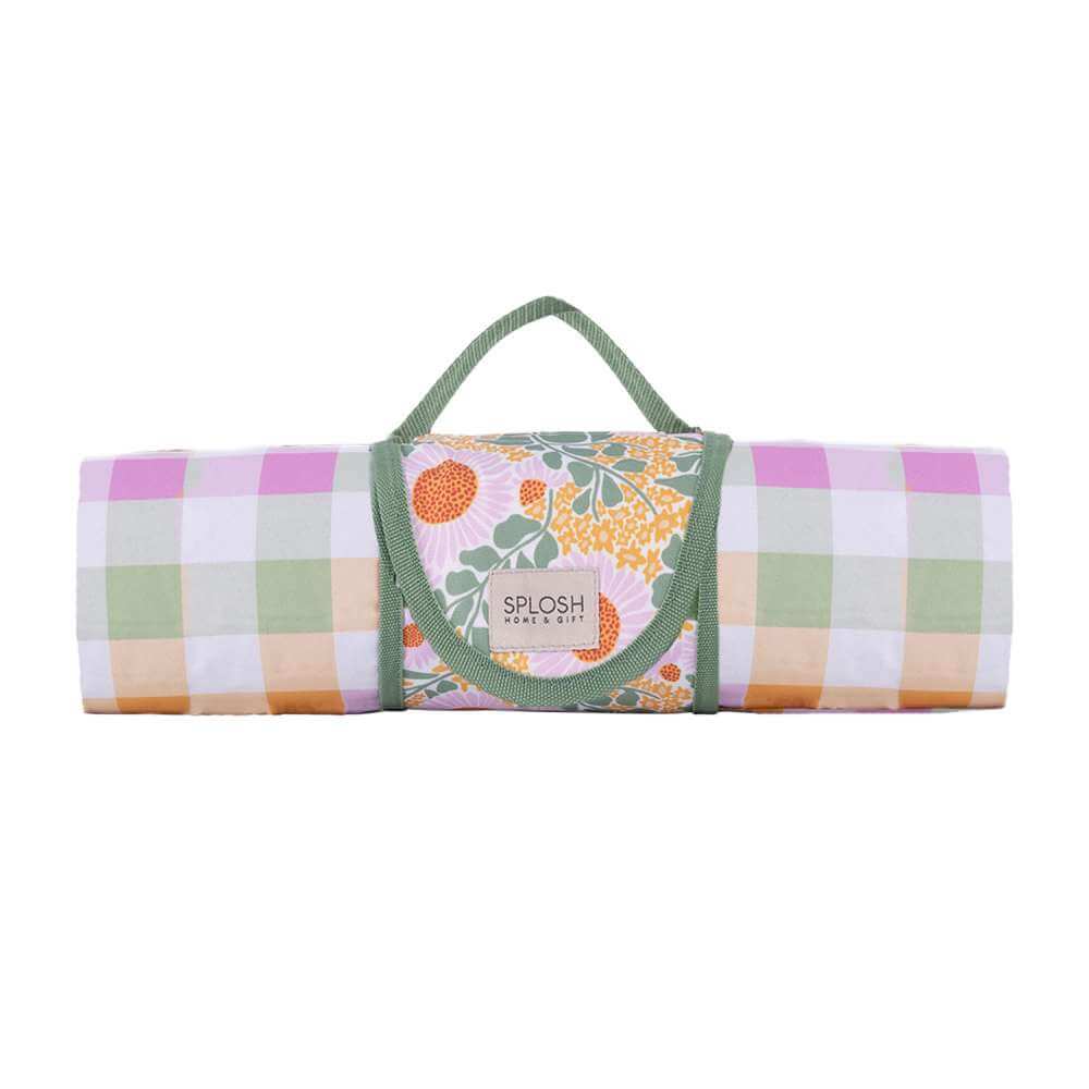 Floral Picnic Rug - Green Spring - Funky Gifts NZ