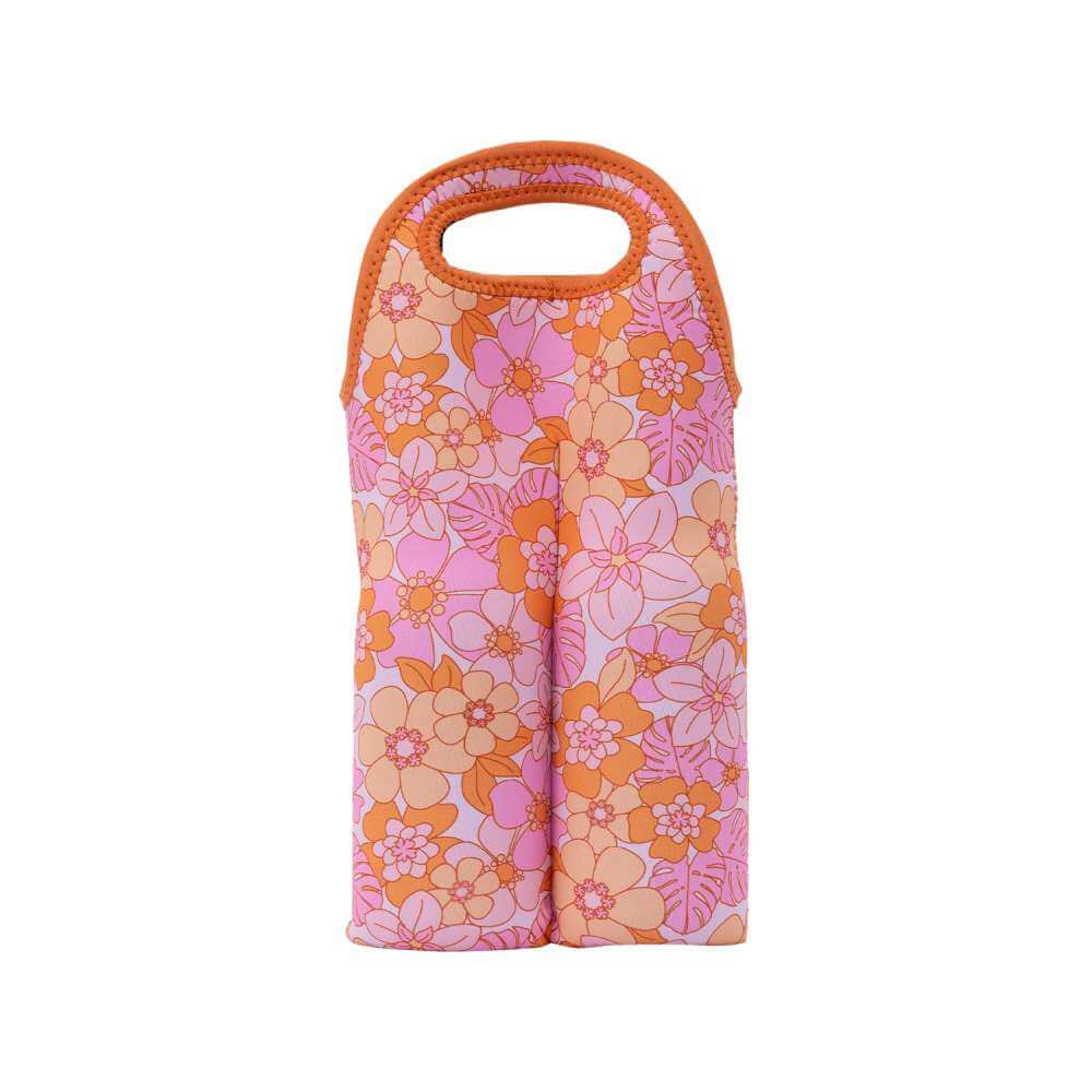 Picnic Double Wine Cooler - Pink Retro - Funky Gifts NZ