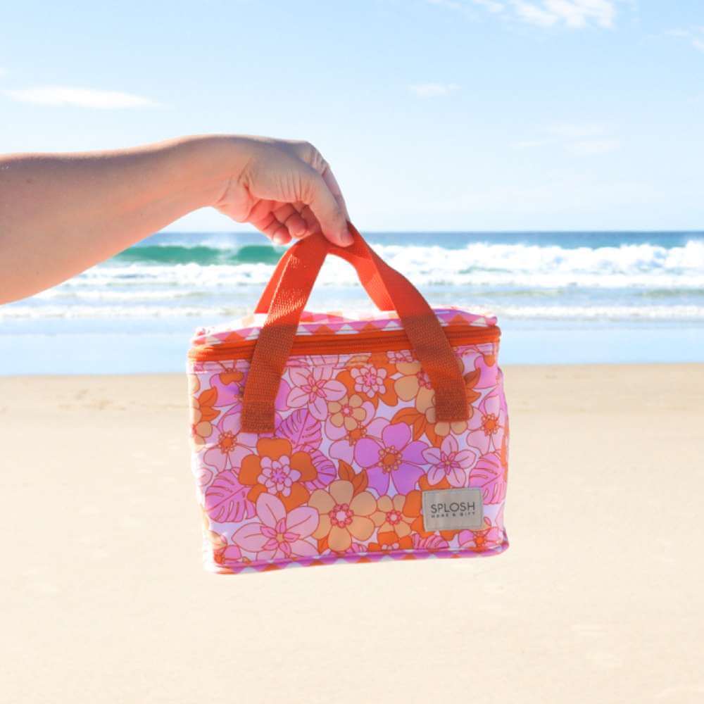 Picnic Lunch Bag - Pink Retro - Funky Gifts NZ
