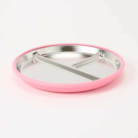 Stainless Steel Divided Plate With Suction Base - Funky Gifts NZ