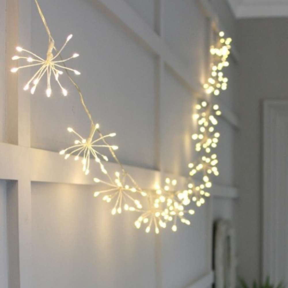 Starburst Silver Garland 5m - Funky Gifts NZ