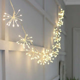 Starburst Silver Garland 5m - Funky Gifts NZ